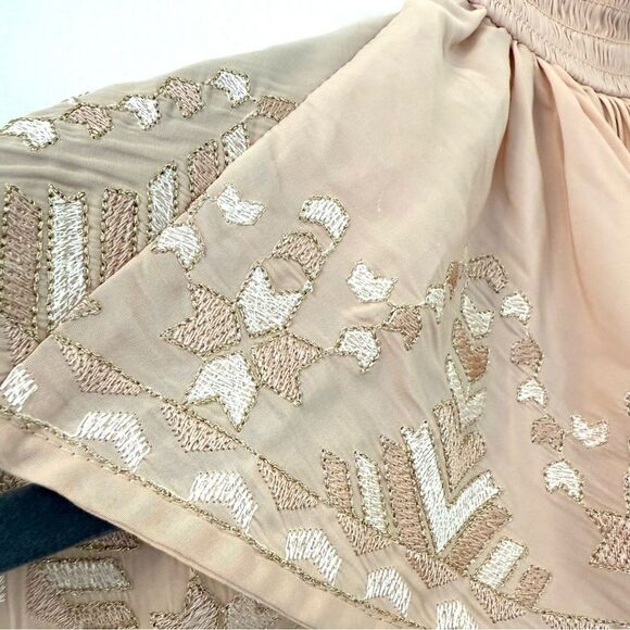 Ramy Brook Blush Abbe Sleeveless Embroidered Collar Ruffle Top XL NWT - Picture 4 of 10